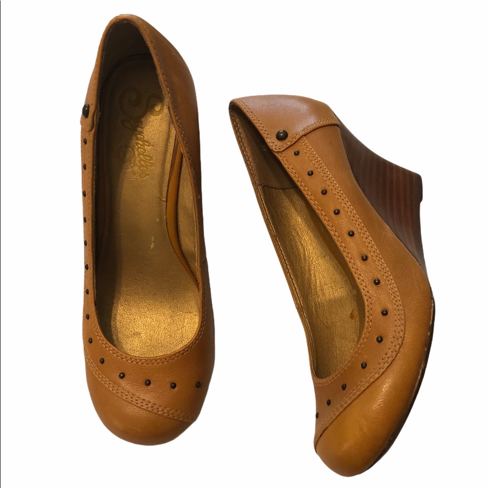 Beautiful Seychelles Leather Slip-On Wedges 6